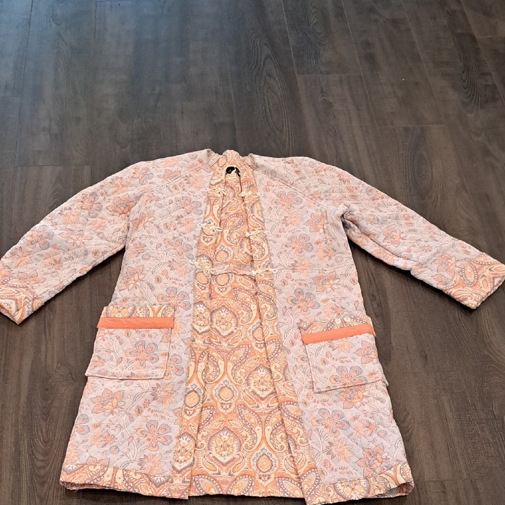 Madeline & Mimi Collection Floral Quilted Jacket Handmade